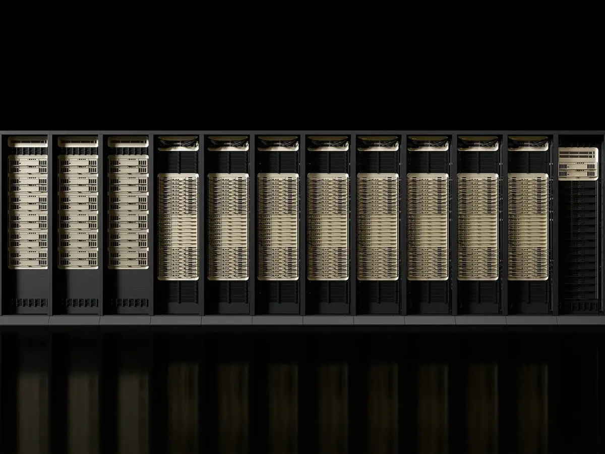 Row of NVIDIA Vera Rubin class GPU racks: the systems our liquid-cooled halls are built for